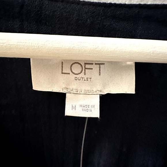 LOFT Outlet Women's Navy Blue Sleeveless Split V-Neckline Midi Dress Medium NWT - Picture 6 of 8